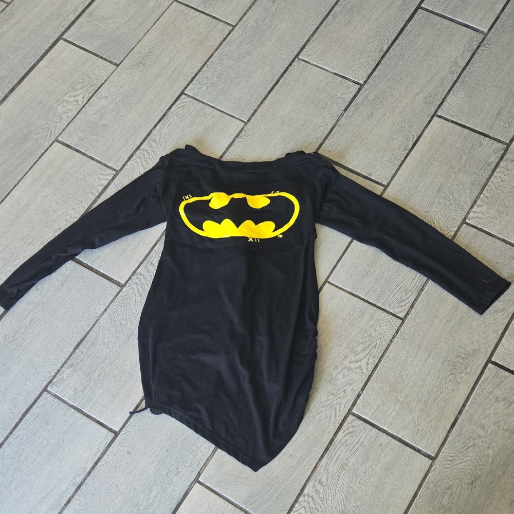 Get Ready‎ for Halloween – Batman Logo Black Lace-Up Mini Dress – Size L H4